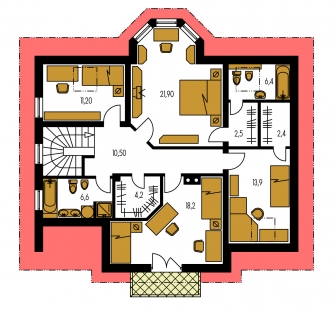 Mirror image | Floor plan of second floor - PREMIER 150